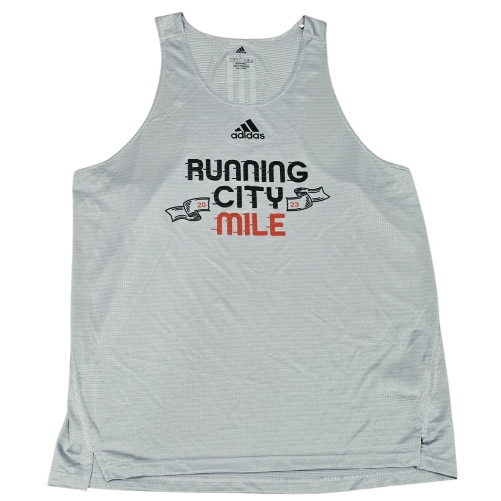Adidas 2023 Running City Mile Atlanta Track Club Singlet Men's Large Primegreen